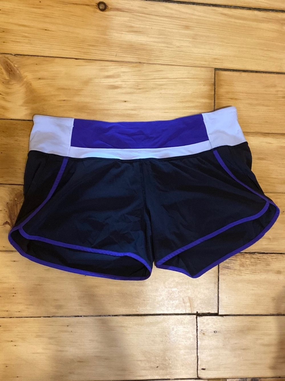 Lululemon Y2K Run Times Shorts in Black and Purple (Women’s size 10)